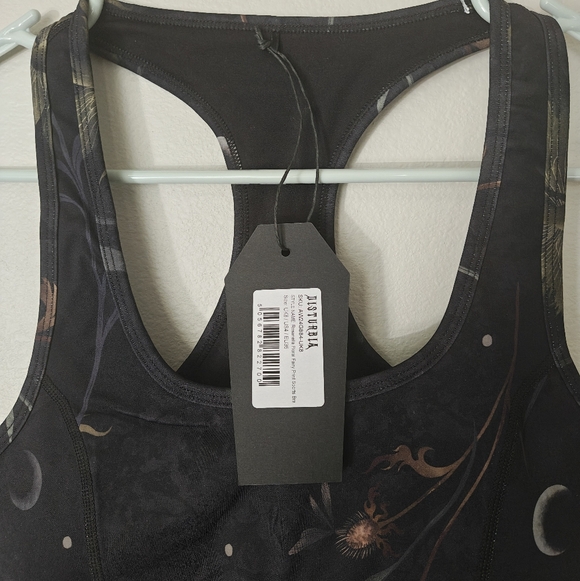 Disturbia Rosanella Floral Fairy Print Racerback Athleisure Sports Bra - Picture 6 of 9